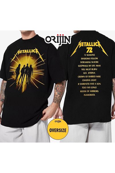Usaspor Metallica 72 Seasons Unisex Oversize Black Album T-Shirt - Code Trend ADR-TM