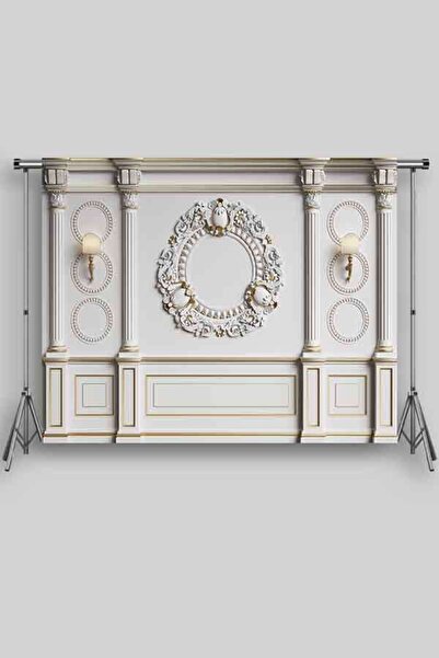 Genel Markalar 3x2.5 M Kumaş Üç Boyutlu Yetişkin Stüdyo Fotoğraf Fonu Beyaz S...