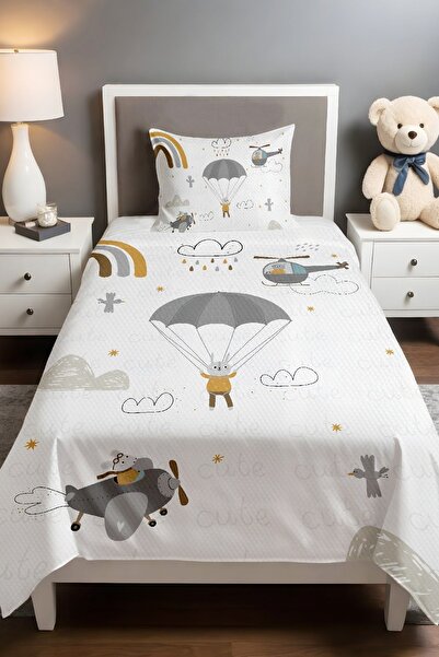 EVPANYA مجموعة بيكيه منقوشة بحيوانات لطيفة (160x230 سم)