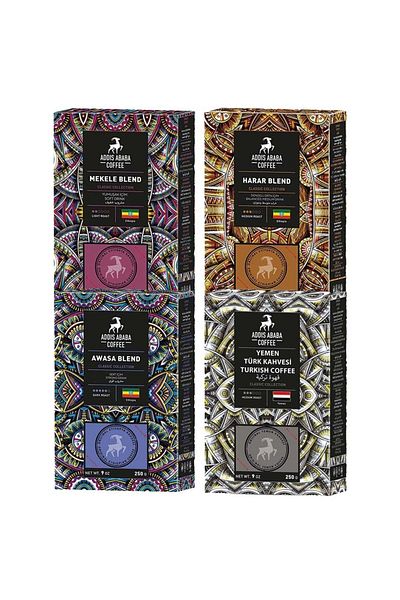 Addis Ababa Coffee Coffee Color 4-Piece Introduction Pack