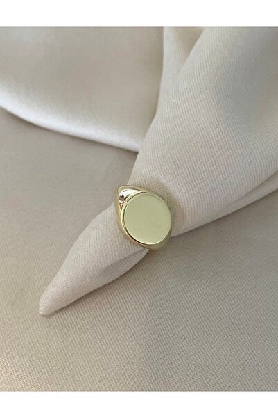 emy by emel luxury silver jewelry Ayarlanabilir Yuvarlak Şövalye Yüzük Altın Kaplama 925 Ayar Gümüş