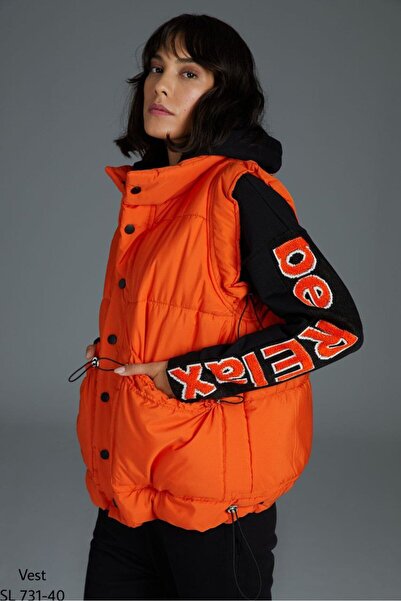 RE DESIGN CEPLERİ LASTİKLİ KADIN YELEK