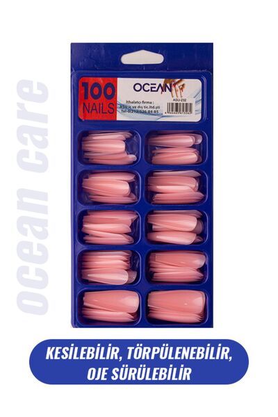 Ocean Takma Tırnak 100'lü Kutulu Balerin Protez Tırnak - 232