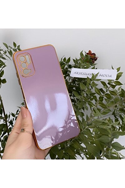 Aksesuarda Moda Redmi Note 11 Se Uyumlu Gold Detaylı Parlak Lazer Kesim Kılıf