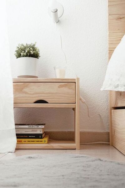 Aksöz Tasarım Masif Ahşap Komodin