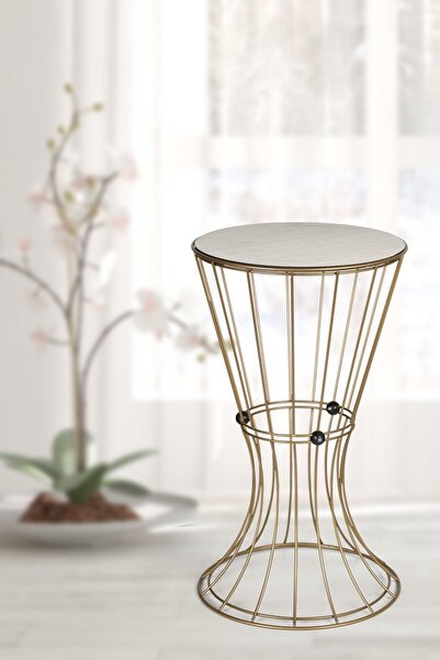 Begüsa Girne Sehpa Eskitme Akça Ahşap