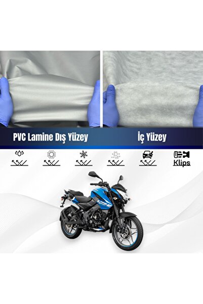 ULTRASHOP Bajaj Pulsar NS 125 Su Geçirmez Motosiklet Brandası 4 Mevsime Uygun...