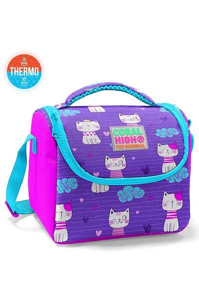 Coral High Geantă termică pentru prânz pentru copii, violet, roz, cu model, 11704