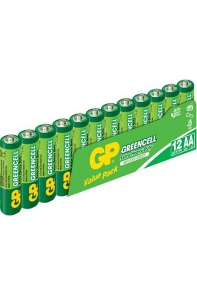 Genel Markalar Gp Greencel R6 Aa Boy Çinko Kalem Pil 12'li Paket Gp15g-vs12