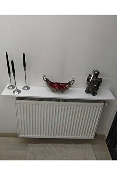 Ankara Orman Ürünleri Mdf Beyaz Petek Üstü Duvara Monte Uçan Raf Dresuar 120cmx18cm