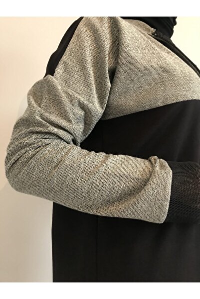 AYSUN AYDEMİR Μαύρο Γκρι Σετ φόρμας με φερμουάρ