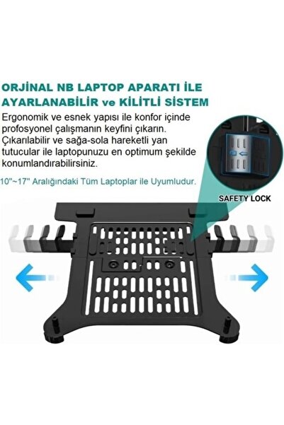 Daytona Nb North Bayou Fp2 Vesa Montajlı 10-17 Uyumlu Inch Notebook Aparatı