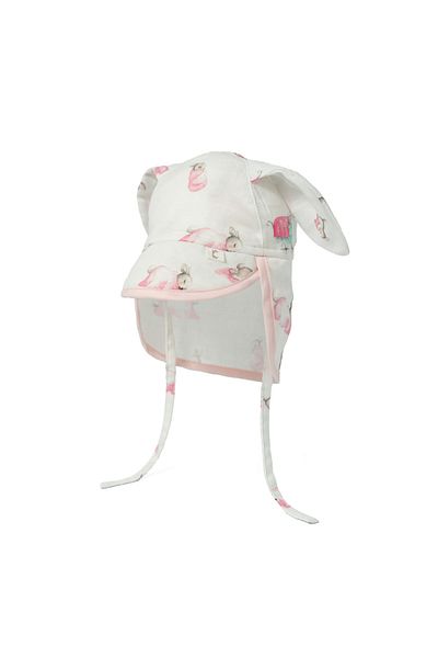 DEUX LAPINS 100% Cotton Muslin Neck Protected Baby Hat