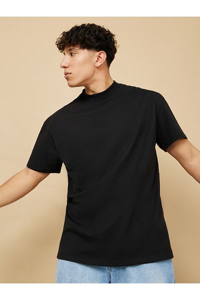 Styli Mock Neck Oversize T Shirt