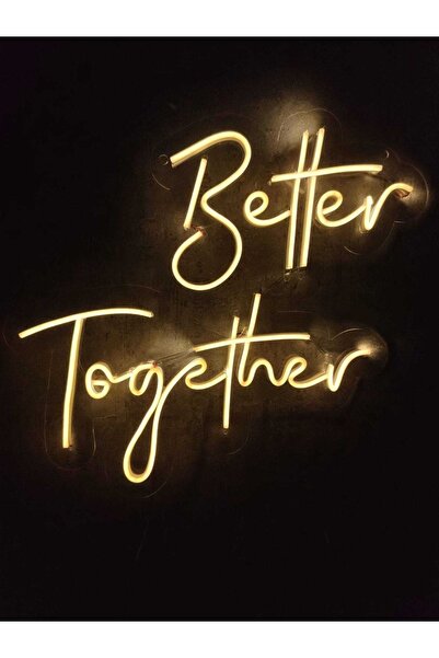 Genel Markalar Better Together Neon Tabela Neon Yazı Söz Nişan Organizasyon N...