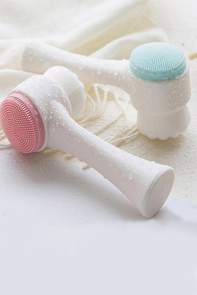 Beatitude Blackhead Purifying Facial Cleansing Brush - Double Headed, Exfoliating Massage Comedone