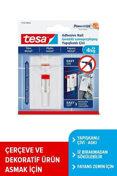 Genel Markalar bırakmadan Sökülebilir Yapışkanlı Askı 77767
