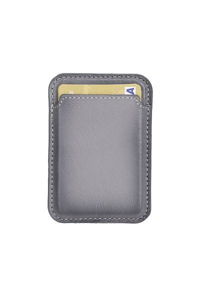 Lev Leather Genuine Leather Magnetic Credit Card Holder - Magsafe Wallet, Compatible Smart Phone