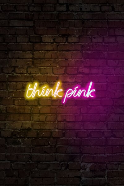 neon graph - Think Pink - Led Dekoratif Duvar Aydınlatması Neon Duvar Yazısı ...