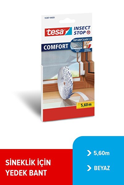 Tesa Sineklik Comfort Cırt Bantlı Yedek Rulo, 5,60m, Beyaz
