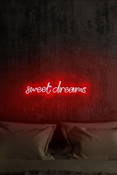 neon graph - Sweet Dreams - Led Dekoratif Duvar Aydınlatması Neon Duvar Yazıs...