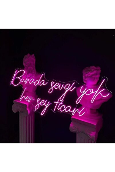 vinyuup Burada Sevgi Yok Her Şey Ticari Neon Led Işıklı Dekoratif Aydınlatma ...