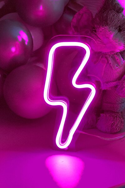 vinyuup Çocuk Odası Için Masaüstü Küçük Şimşek Şeklinde Neon Led Işıklı Tablo...