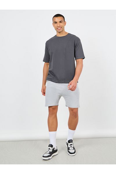 Styli Oversized Panel Detail Terry T-shirt