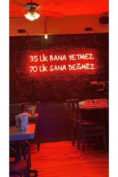 vinyuup 35lik Bana Yetmez 70lik Sana Değmez Yazılı Neon Led Tabela