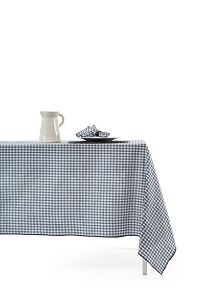 Vanelli Home Lacivert Pötikareli 150x250 cm Masa Örtüsü  CVICA1C23JL9271001-0002