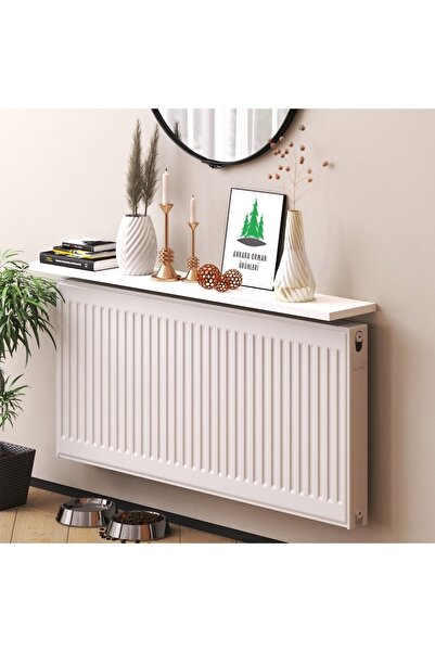 Ankara Orman Ürünleri Mdf Beyaz Petek Üstü Duvara Monte Uçan Raf Dresuar 130cmx18cm