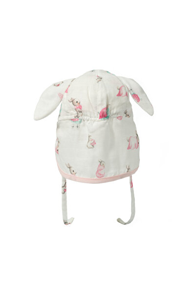 DEUX LAPINS 100% Cotton Muslin Neck Protected Baby Hat
