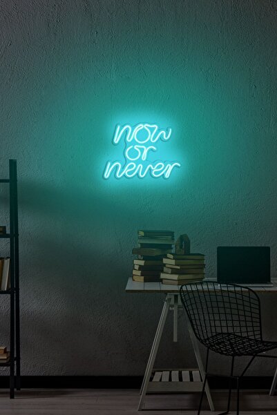 neon graph - Now Or Never - Led Dekoratif Duvar Aydınlatması Neon Duvar Yazıs...