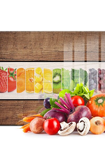 Decovetro Ahşap Görünümlü | Cam Kesme Tahtası - Kesim Tablası | 20 X 30 Cm