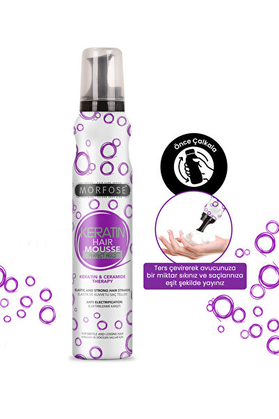 Morfose Keratin Saç Köpüğü 200 ml -elektriklenme Karşıtı