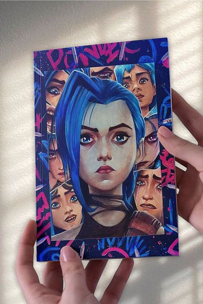Namgo Caiet necăptusit Arcane Jinx Gamer bleumarin A5 (50 de coli)
