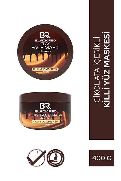 Black Red 400g Black&Red Clay Mask - Face Mask with Clay with Chocolate Content