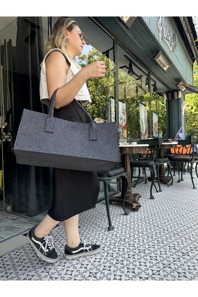 RAIKOU Black Shopping Bag Beach Bag Bathroom Bag Handbag