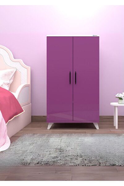 Buzkan Mobilya % 100 MDF Menekşe Kapaklı Çocuk Dolabı