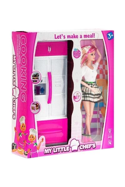 Kayyum Oyuncak My Lıttle Chefs Eklemli Et Bebek Ve Bulaşık Makine Seti Kırmızı