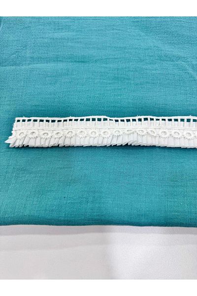 Esterella 3 Cm Wide Pleated Scallop/crepe Strip - Ecru