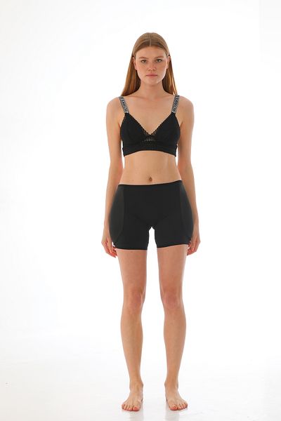 LOHOUSE Corset pentru pantaloni scurți pentru femei Black Shaper - Suport lateral
