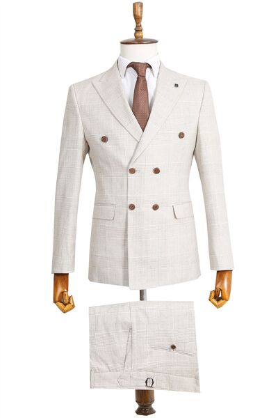 ACTUAL Beige Men's Suit - 4043-1