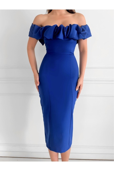 ESRAHELVACI Φόρεμα Saks Collar Frilly Fitted