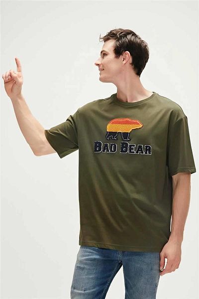Bad Bear Men's Tripart T-Shirt - 23.01.07.027 Khaki Khaki