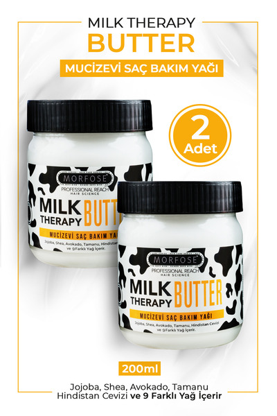Morfose Milk Therapy Butter Yağ Içeren Mucizevi Saç Bakım Yağı - 2 Adet