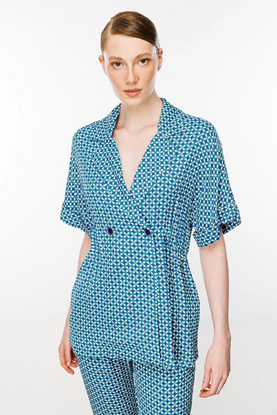 Ekol Ocean Pattern - Bluză cu talie de cauciuc