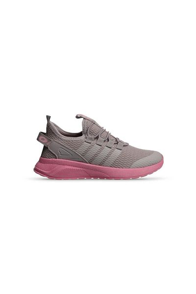 M.P. Gray Pink Casual Sports Sneakers - Lace-up Shoes