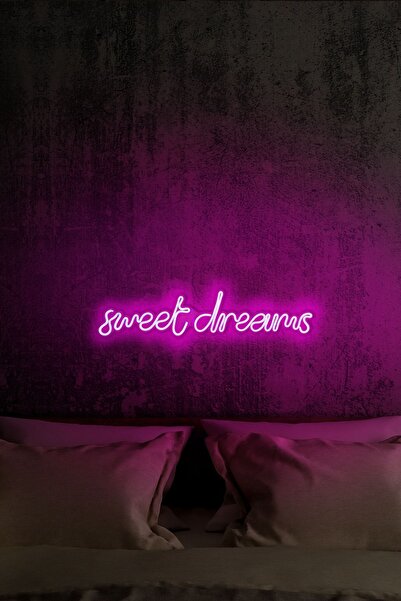 neon graph - Sweet Dreams - Led Dekoratif Duvar Aydınlatması Neon Duvar Yazıs...