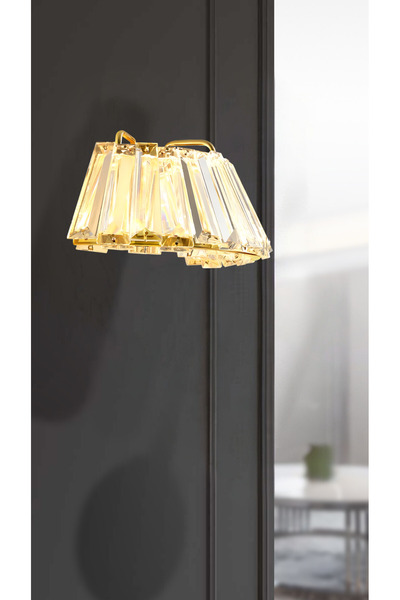 RONİSU AYDINLATMA Clary Aplik Kristal Taşlı Duvar Aydınlatma Aplik